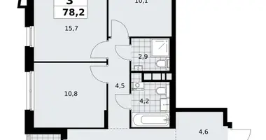 Mieszkanie 3 pokoi w poselenie Sosenskoe, Rosja