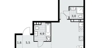 Apartamento 3 habitaciones en Moscú, Rusia