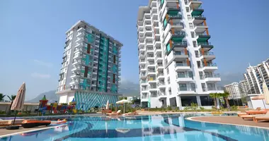 2 room apartment with balcony, with sea view, with mountain view in Mahmutlar, Turkey