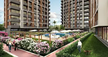 Apartamento 1 habitacion con balcón, con airea acondicionado, con vista al mar en Mersin, Turquía
