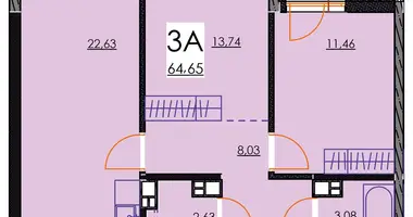 3 room apartment in Minsk, Belarus