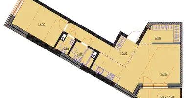 Apartamento 2 habitaciones en Minsk, Bielorrusia