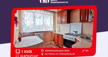 1 room apartment in Hresk, Belarus