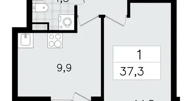 Appartement 1 chambre dans Vsevolozhsk, Fédération de Russie