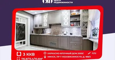 Apartamento 3 habitaciones en Minsk, Bielorrusia