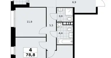 Appartement 4 chambres dans poselenie Sosenskoe, Fédération de Russie