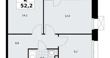 Apartamento 2 habitaciones en poselenie Sosenskoe, Rusia