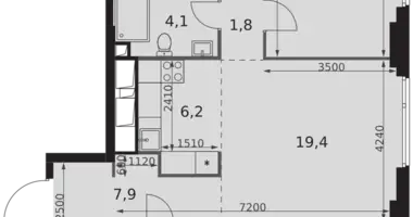 4 room apartment in Moscow, Russia