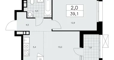 2 room apartment in poselenie Sosenskoe, Russia