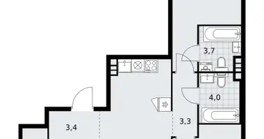 Apartamento 3 habitaciones en poselenie Sosenskoe, Rusia