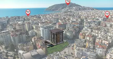 Пентхаус 4 комнаты  с балконом, с кондиционером, с видом на море в Алания, Турция