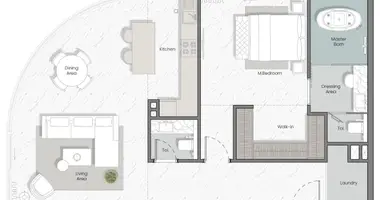 Apartamento 1 habitación en Dubái, Emiratos Árabes Unidos