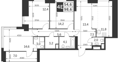 Apartamento 4 habitaciones en Konkovo District, Rusia