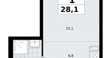 Appartement 1 chambre dans Troïtsk, Russie