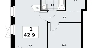 Apartamento 1 habitación en Kommunarka, Rusia