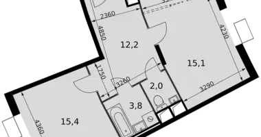 Apartamento 2 habitaciones en Razvilka, Rusia