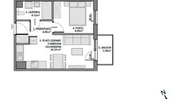 Apartamento 2 habitaciones en Danzig, Polonia