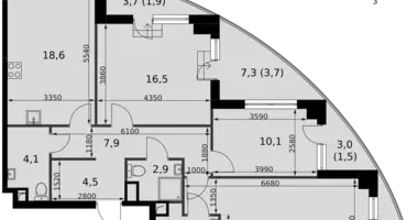 Appartement 3 chambres dans North-Western Administrative Okrug, Fédération de Russie