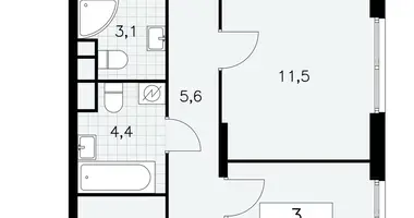 Apartamento 3 habitaciones en South-Western Administrative Okrug, Rusia