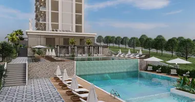 3 room apartment with parking, with elevator, with swimming pool in Alanya, Turkey
