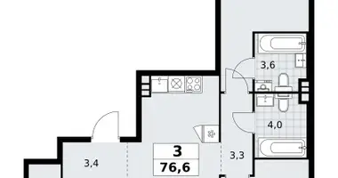 Appartement 3 chambres dans poselenie Sosenskoe, Fédération de Russie