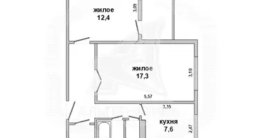 2 room apartment in Brest, Belarus