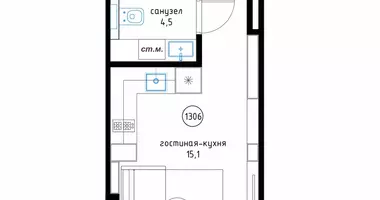 Apartment with double glazed windows, with elevator, with central heating in Kopisca, Belarus