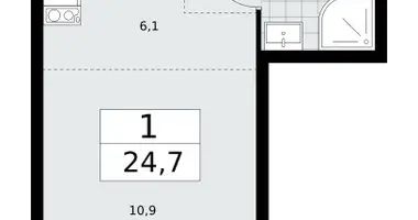 Apartamento 1 habitación en poselenie Sosenskoe, Rusia