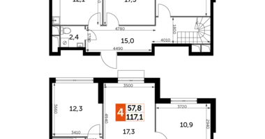 Квартира 4 комнаты в Развилка, Россия