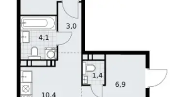 Wohnung 3 zimmer in Wnukowo, Russland