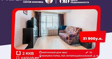 Mieszkanie 2 pokoi z okna z podwójnymi szybami, z meble, z metalowe drzwi w Marina Horka, Białoruś