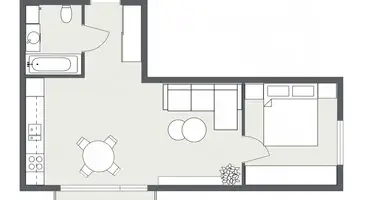 Wohnung 2 zimmer in Klaipeda, Litauen