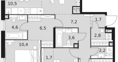 Appartement 4 chambres dans Moscou, Fédération de Russie