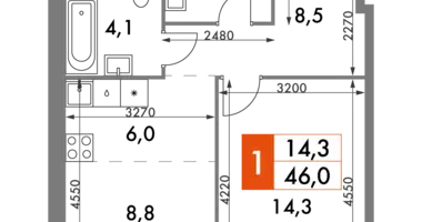 Apartamento 2 habitaciones en Konkovo District, Rusia