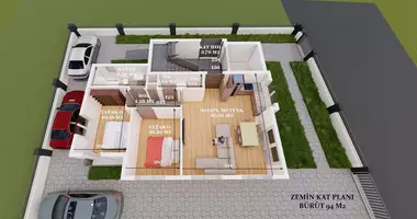 Apartamento 2 habitaciones con balcón, con airea acondicionado, con estacionamiento en Doesemealti, Turquía