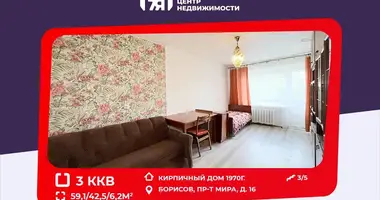 Apartamento 3 habitaciones en Zhodino, Bielorrusia