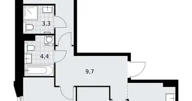 3 room apartment in Troitsk, Russia