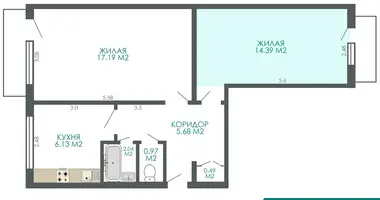 Apartamento 1 habitación en Minsk, Bielorrusia