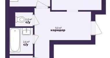 Apartamento 2 habitaciones en Saligorsk, Belarús
