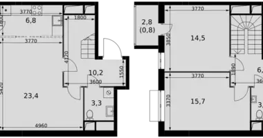 Apartamento 3 habitaciones en Razvilka, Rusia