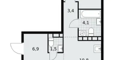 Apartamento 3 habitaciones en Postnikovo, Rusia