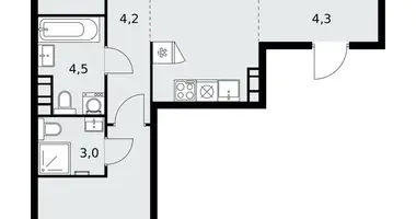 Apartamento 3 habitaciones en Moscú, Rusia