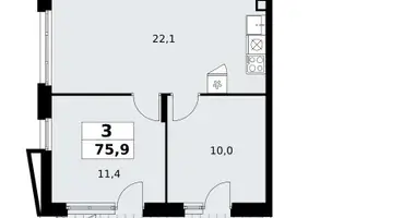 3 room apartment in poselenie Sosenskoe, Russia