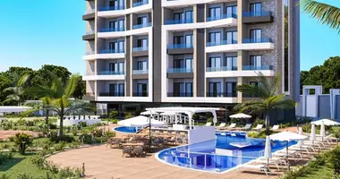 1 room apartment with balcony, with air conditioning, with sea view in Avsallar, Turkey