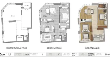 Apartamento 4 habitaciones en Minsk, Bielorrusia