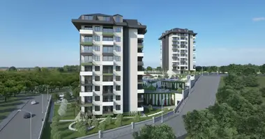 Квартира 2 спальни с балконом, с лифтом, в центре города в Алания, Турция