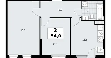 Apartamento 2 habitaciones en South-Western Administrative Okrug, Rusia