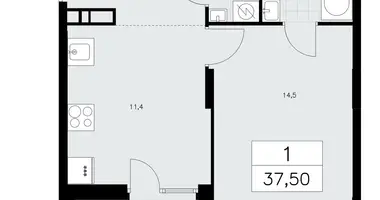 1 room apartment in poselenie Sosenskoe, Russia