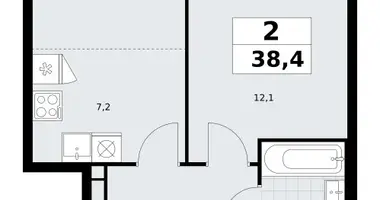 Apartamento 2 habitaciones en Postnikovo, Rusia