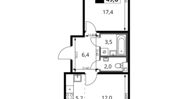 Appartement 2 chambres dans Khimki, Fédération de Russie